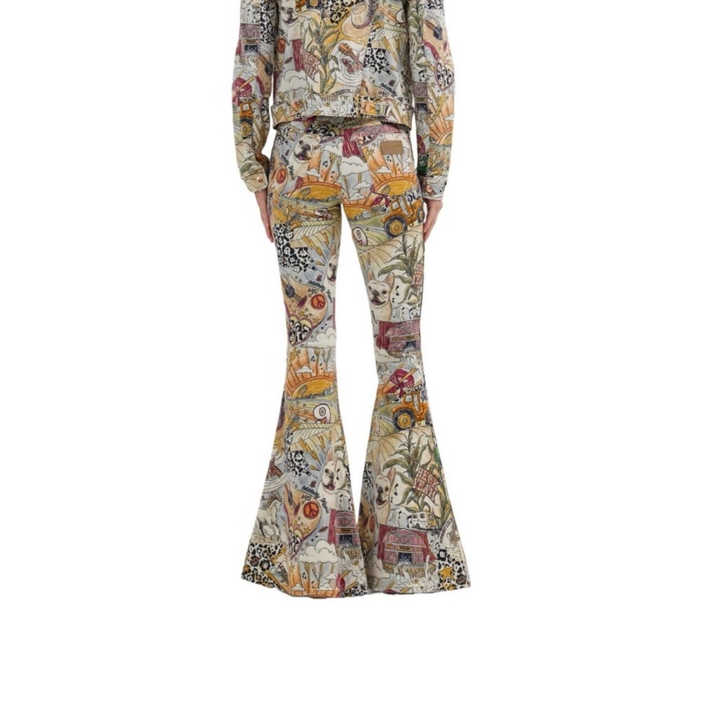 Wrangler Ladies Lainey Life Of Lainey Multiprint Flare Jeans 25 x 32 - Picture 11 of 11